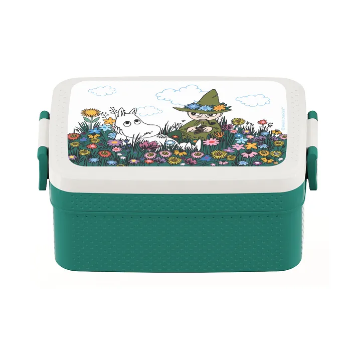 Moomin Meadow lunch box 12x18.5 cm - Green - Rätt Start