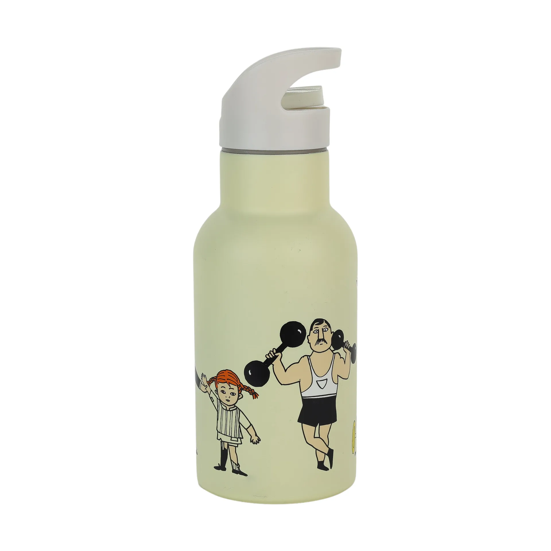 Pippi Cirkus water bottle 34 cl, Yellow Rätt Start