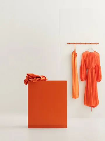 Relief high dresser with legs 41x115 cm orange - Relief