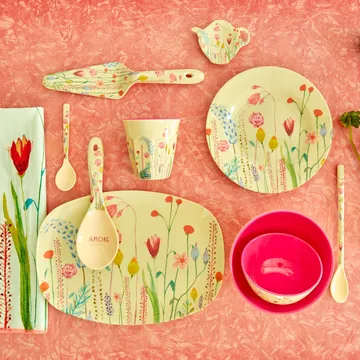 Rice melamine cup medium - Summer flowers - RICE
