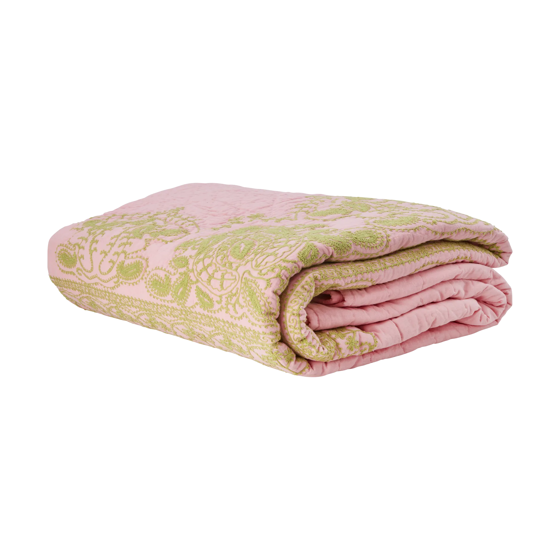 Rice quilted bedspread 225x225 cm, Soft pink RICE