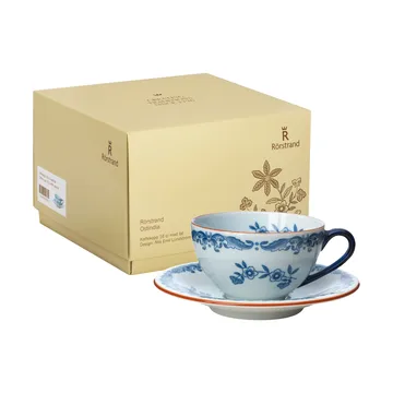 Ostindia cup with saucer 16 cl gift wrap - Blue-white - Rörstrand