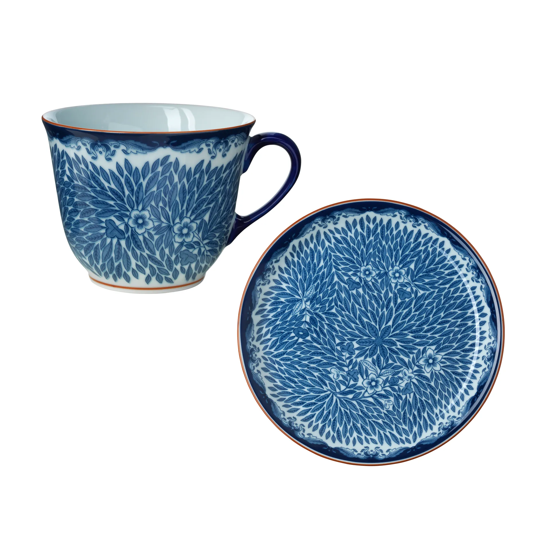 Ostindia Floris mug 40 cl and plate Ø20 cm, Blue
 Rörstrand