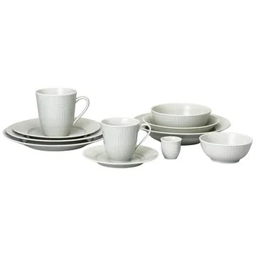 Swedish Grace deep plate 6-pack Mist (grey) - Rörstrand