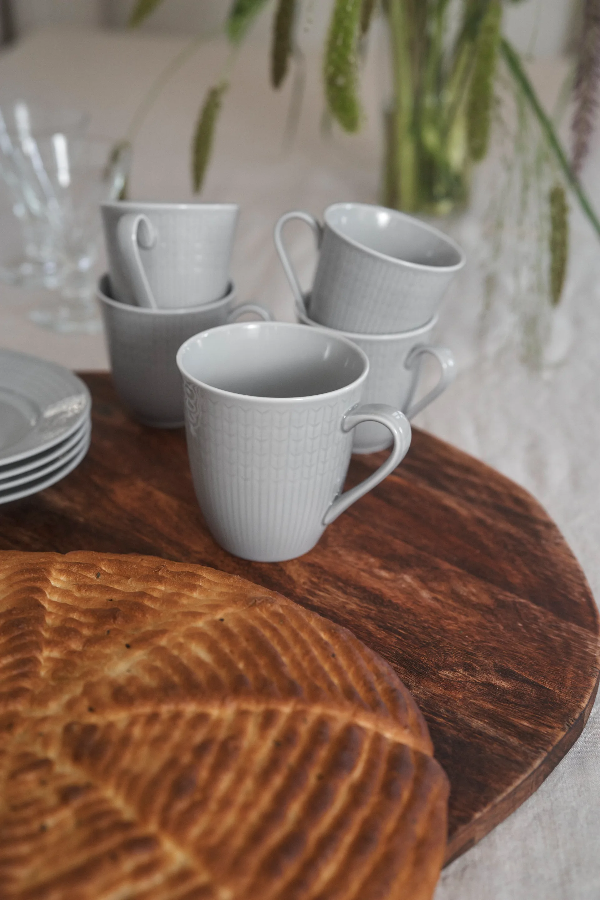 Swedish Grace mug small 6-pack Mist (grey),  Rörstrand