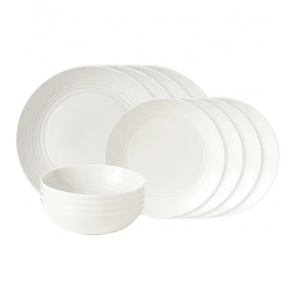 Maze plate set 12 pieces, white Royal Doulton