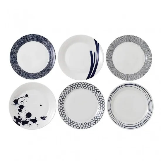 Pacific plate blue 6 pieces, 28 cm Royal Doulton