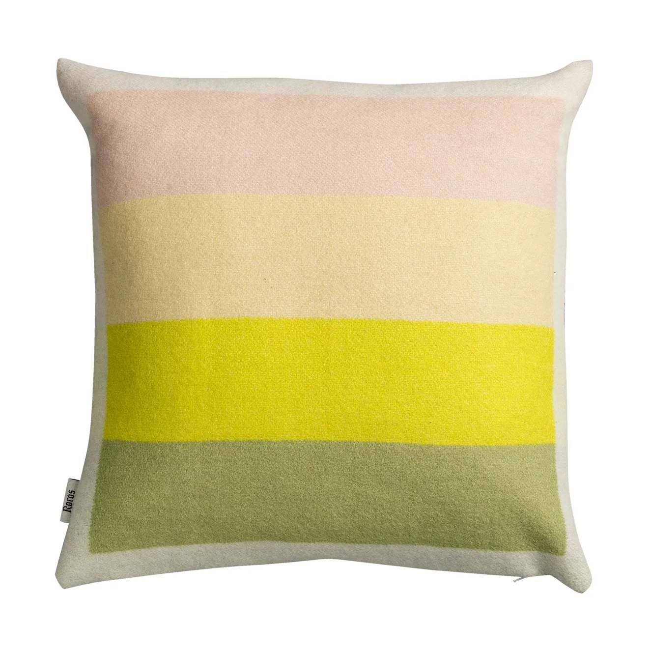Åsmund bold cushion 50x50 cm, Yellow-blue Røros Tweed