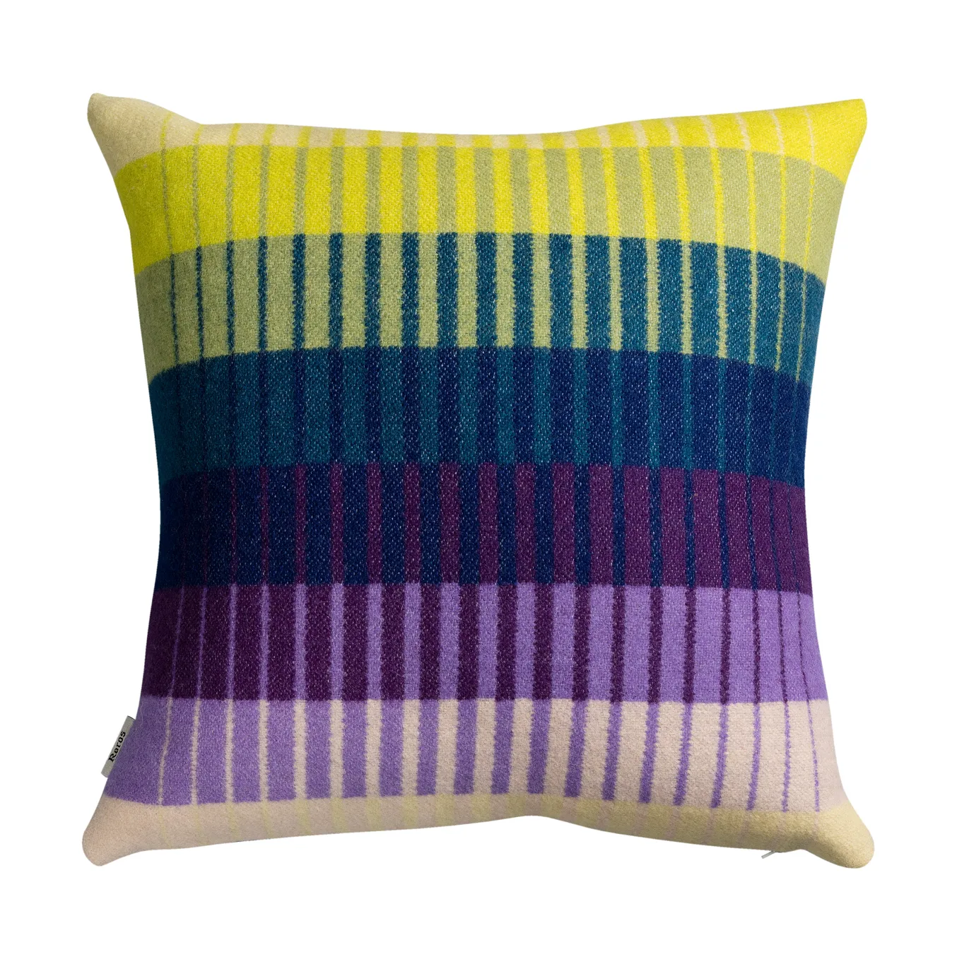 Åsmund gradient cushion 50x50 cm, Yellow-blue Røros Tweed