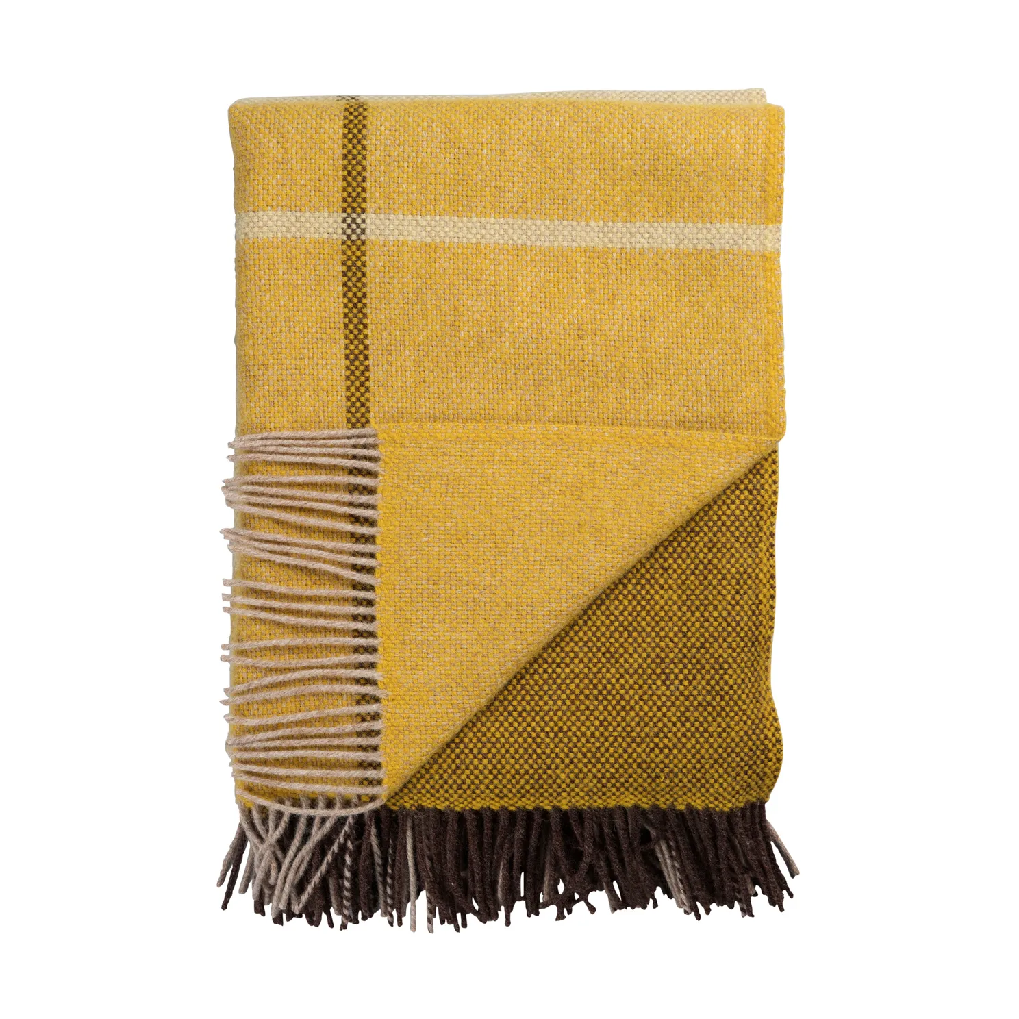 Filos throw 145x220 cm, Yellow Røros Tweed