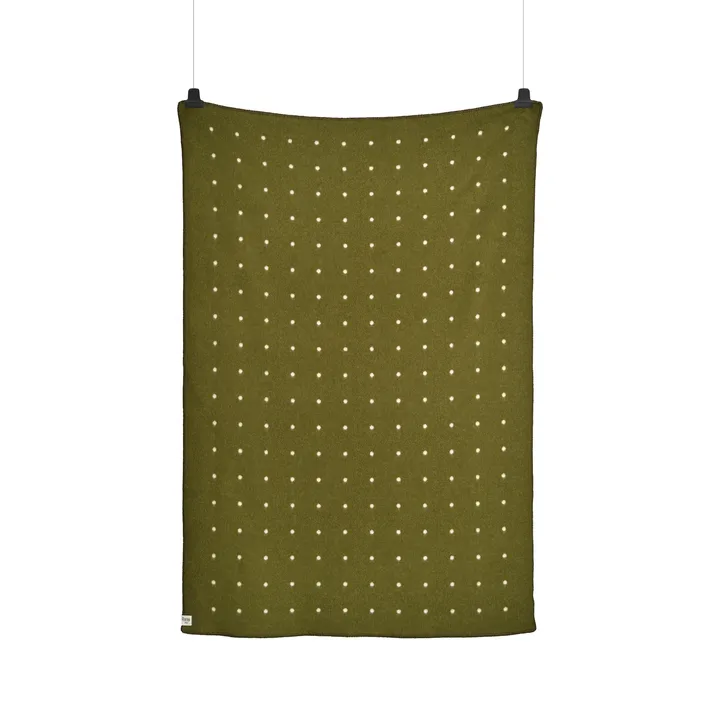Pastille blanket 135x200 cm - Green moss - Røros Tweed