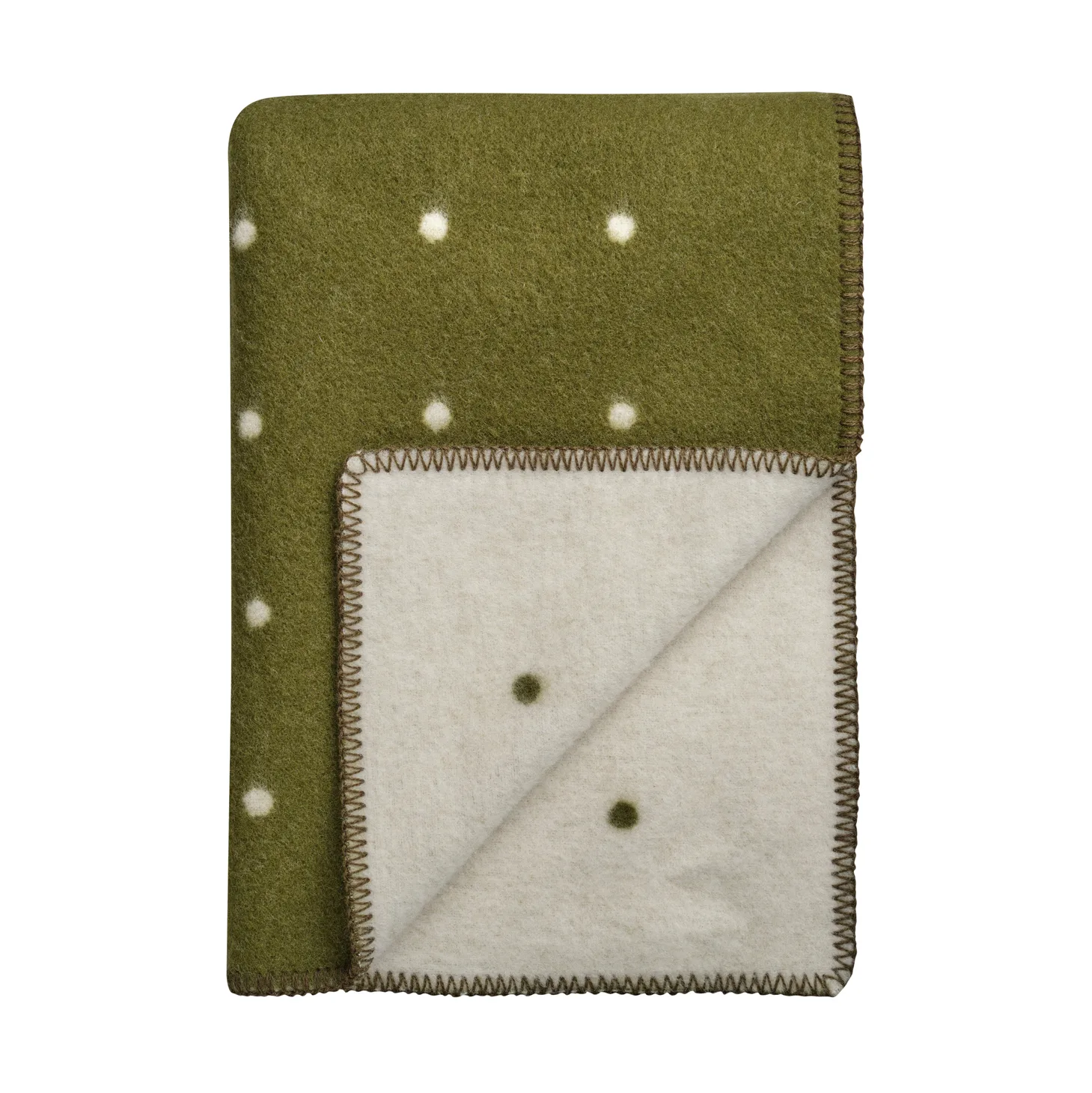Pastille blanket 135x200 cm, Green moss Røros Tweed