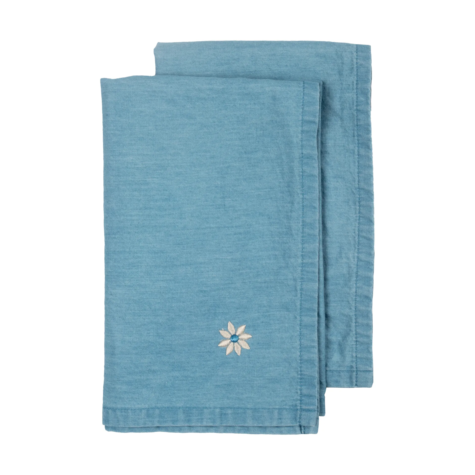 Eden denim fabric napkin 45x45 cm 2-pack, Blue Sagaform
