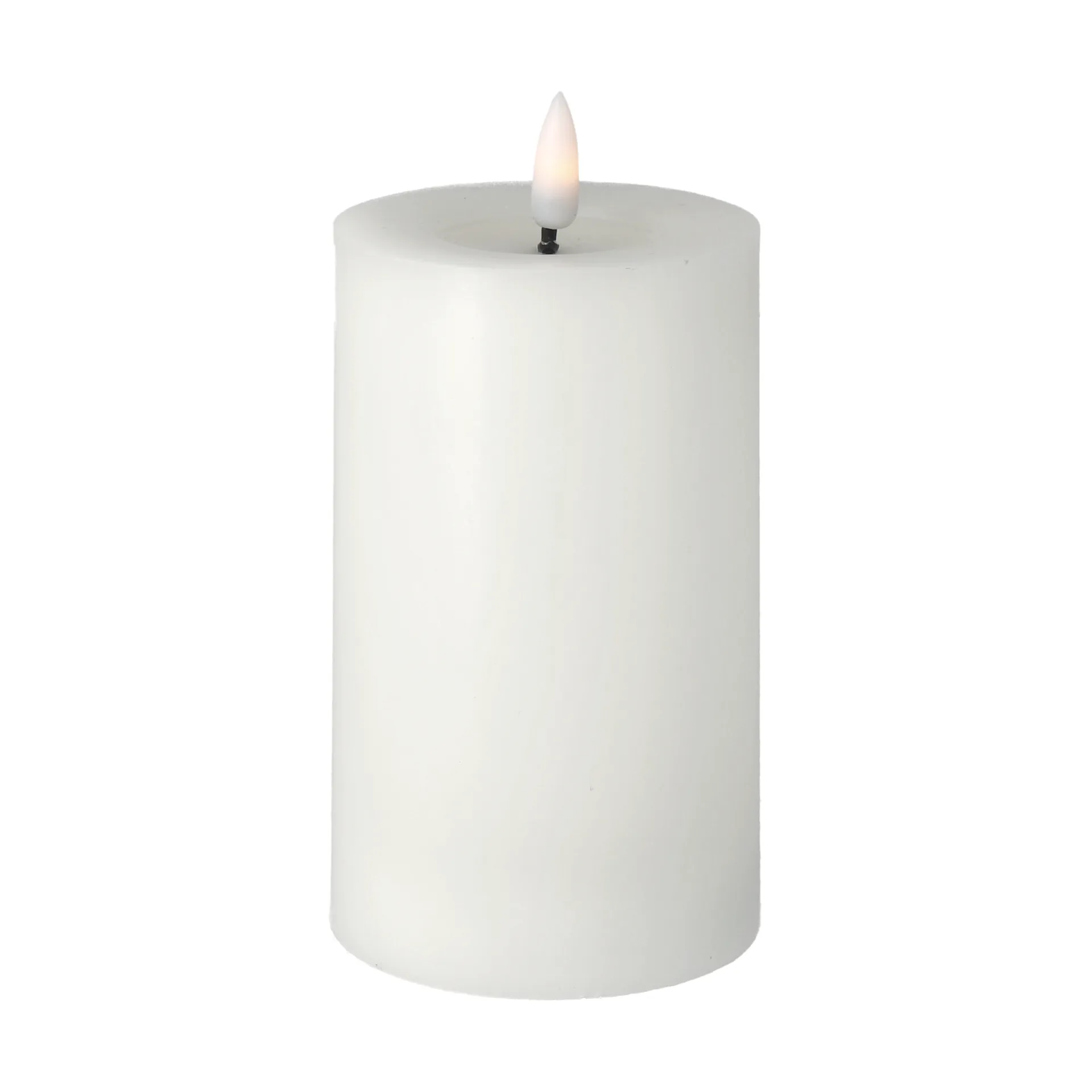 Bright Melt block candle 15 cm, White Scandi Essentials