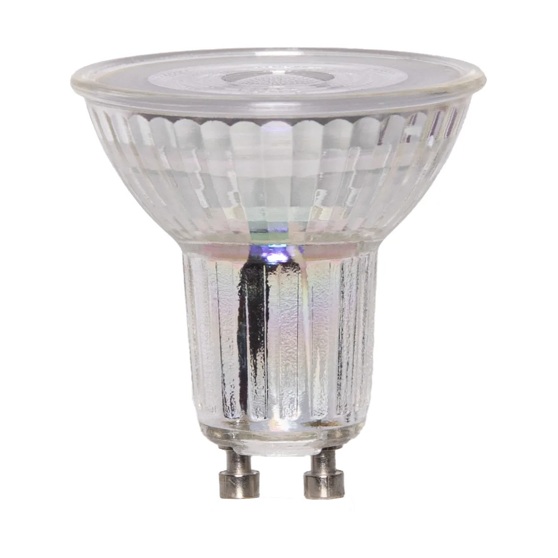 Lit dimmable light bulb GU10 230lm glass 36°, Clear Scandi Essentials