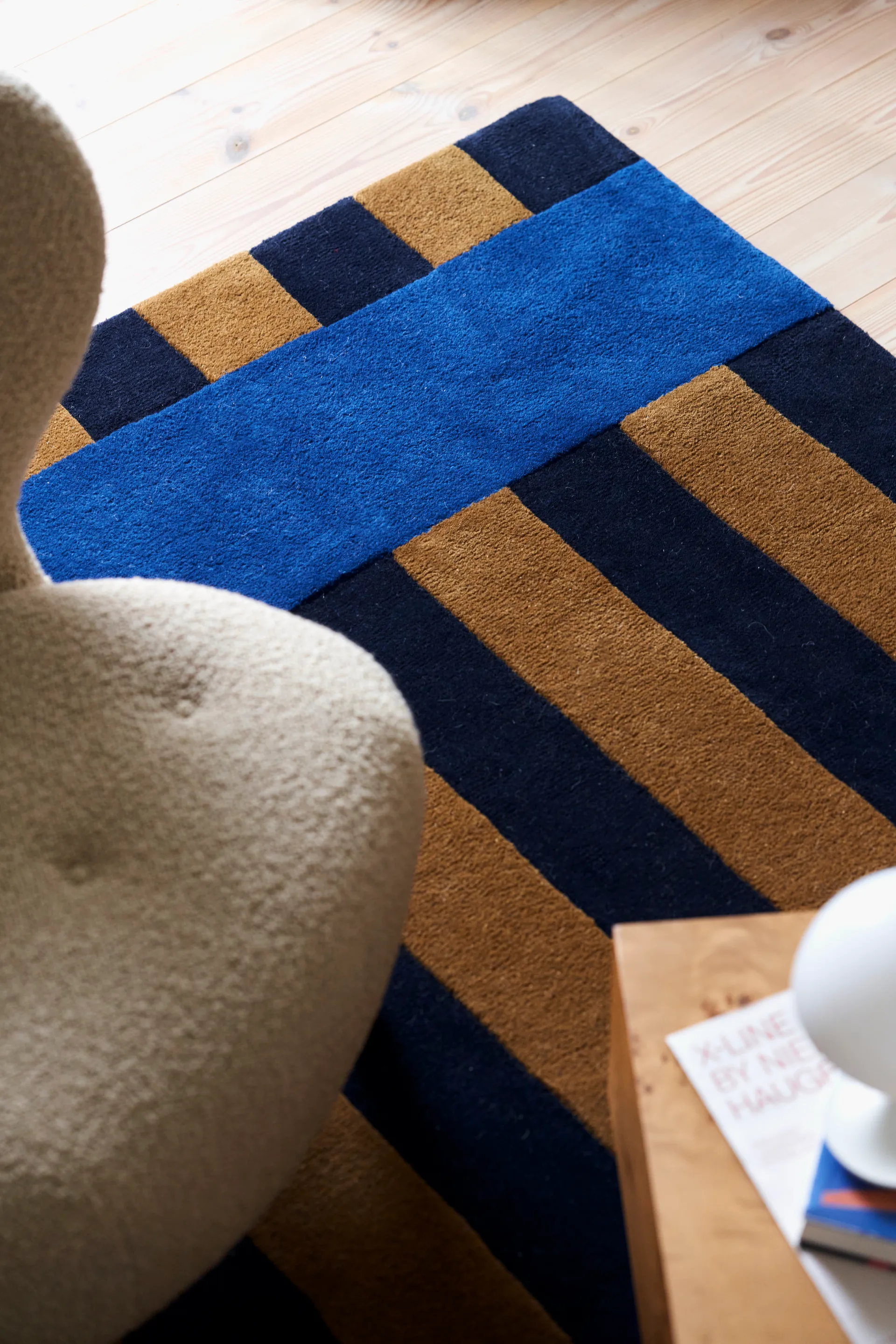 Aisles wool carpet, Blue, 170x240 cm Scandi Living