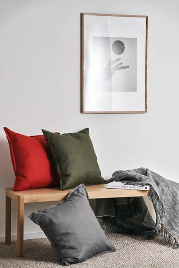 Calm pillow case linen 50x50 cm - Red - Scandi Living