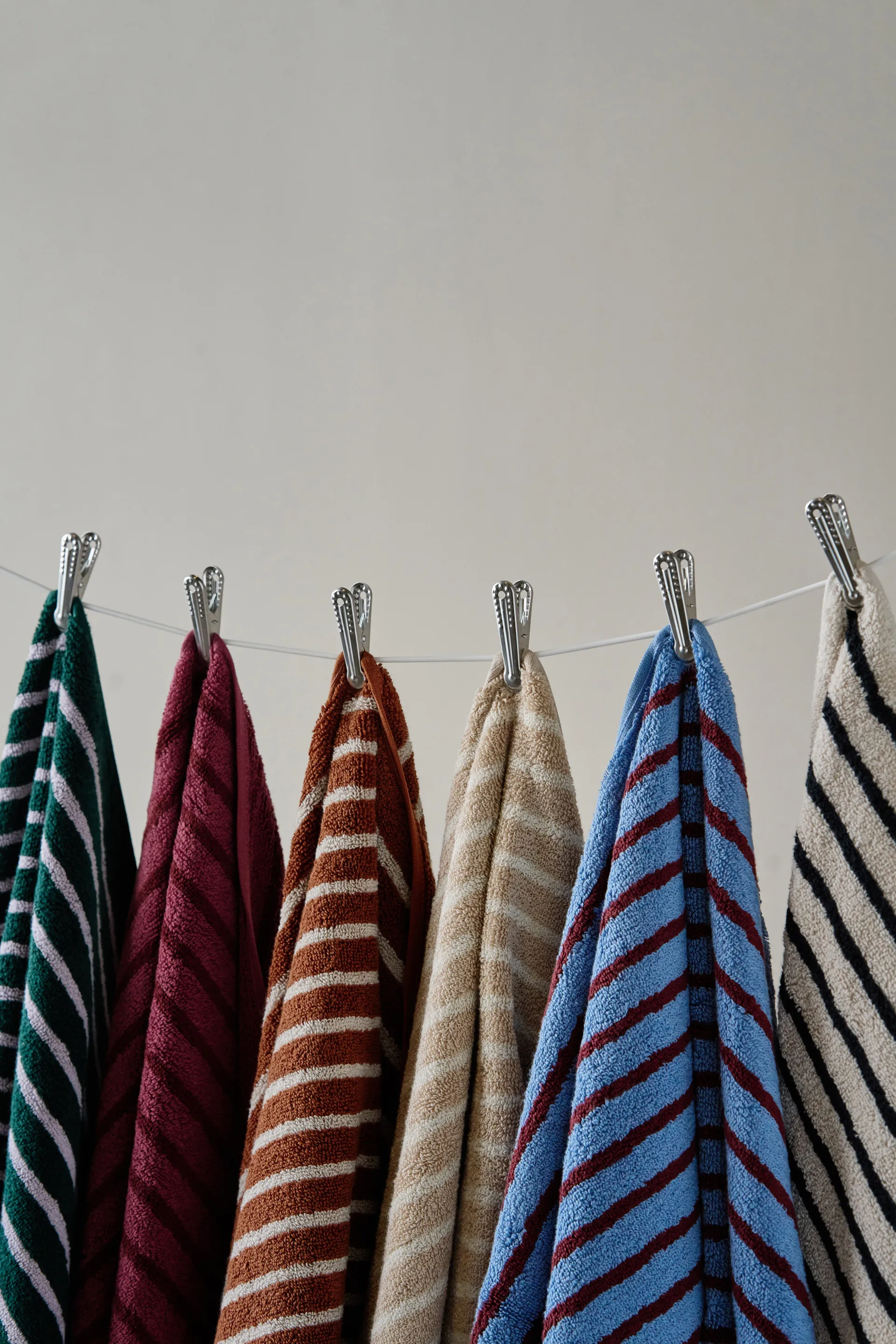 Drift bath towels 100x150 cm 2-pack - Beige-white Scandi Living