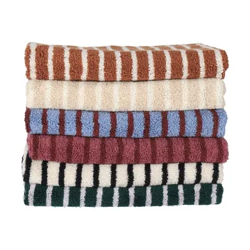 Drift bath towels 100x150 cm 2-pack - Brown-white - Scandi Living