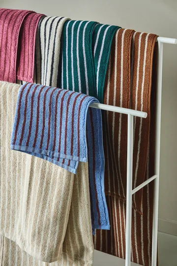 Drift towel 50x70 cm - Blue-red - Scandi Living