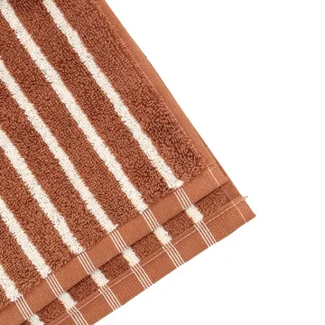 Drift towel 50x70 cm - Brown-white - Scandi Living