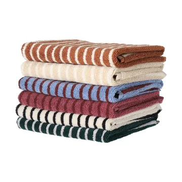 Drift towel 50x70 cm - Brown-white - Scandi Living