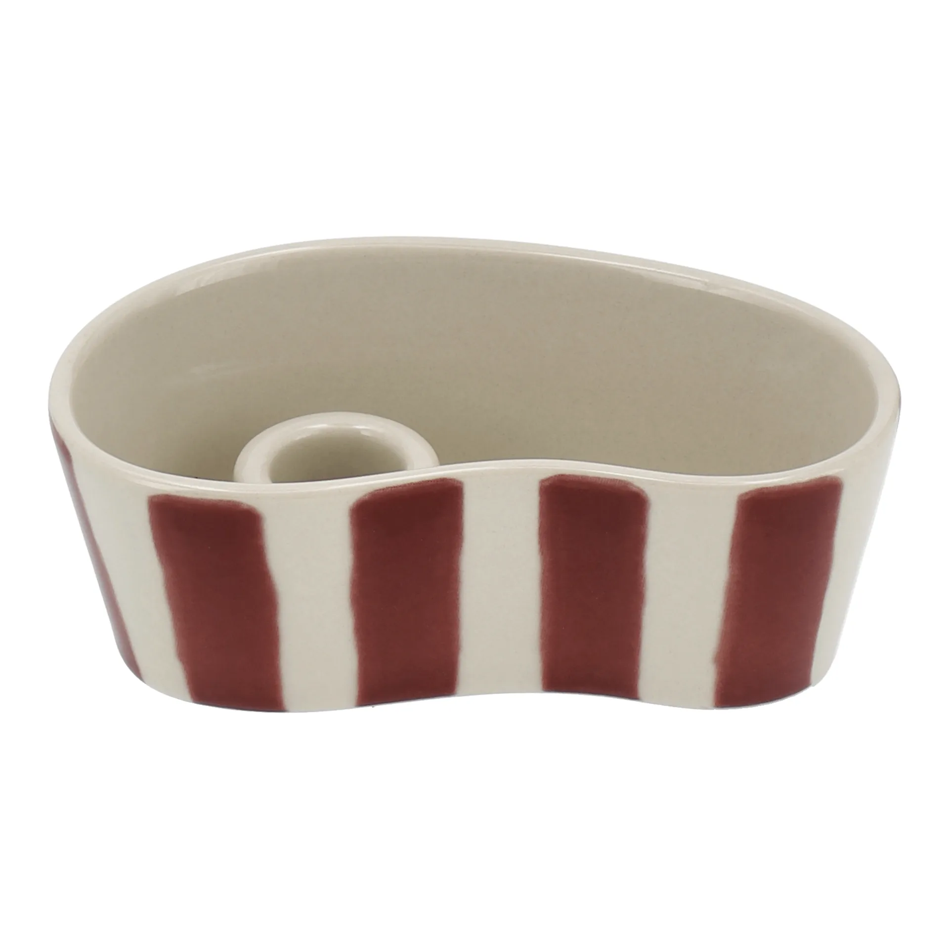 Ember candleholder, Red-white, 8x14 cm Scandi Living