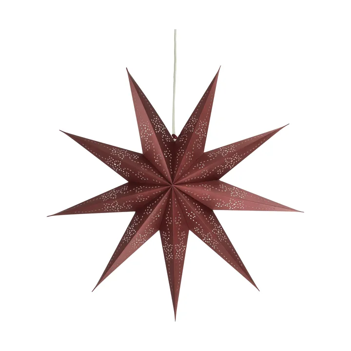 Folk advent star - Burgundy, Ø60 cm - Scandi Living
