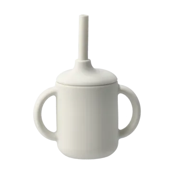 Idun mug with silicone straw 120 ml - Vanilla - Scandi Living