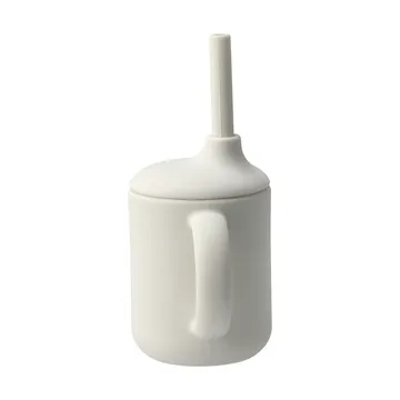 Idun mug with silicone straw 120 ml - Vanilla - Scandi Living