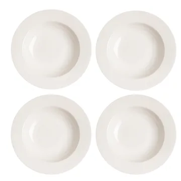Kalk deep plate 23 cm 4-pack - white - Scandi Living