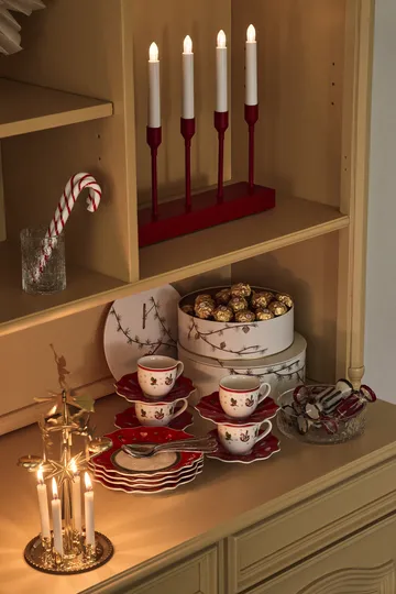 Kindle portable advent candlestick 30 cm - Dark red - Scandi Living