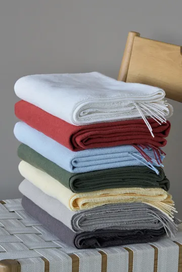 Loom cotton throw 125x170 cm - Buttercream - Scandi Living