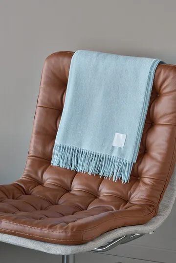 Loom cotton throw 125x170 cm - Sky blue - Scandi Living