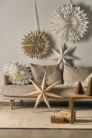 Luna advent star white with dots - Ø80 cm - Scandi Living