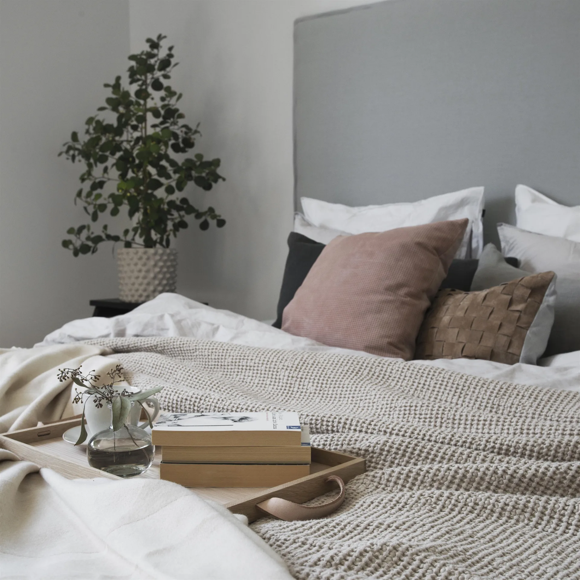 Moss bed spread 160x260 cm, beige Scandi Living