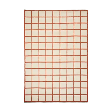 Pasture wool rug natural white/rust - 170x240 cm - Scandi Living