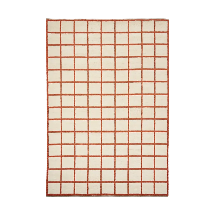 Pasture wool rug natural white/rust - 170x240 cm - Scandi Living