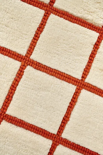 Pasture wool rug natural white/rust - 170x240 cm - Scandi Living