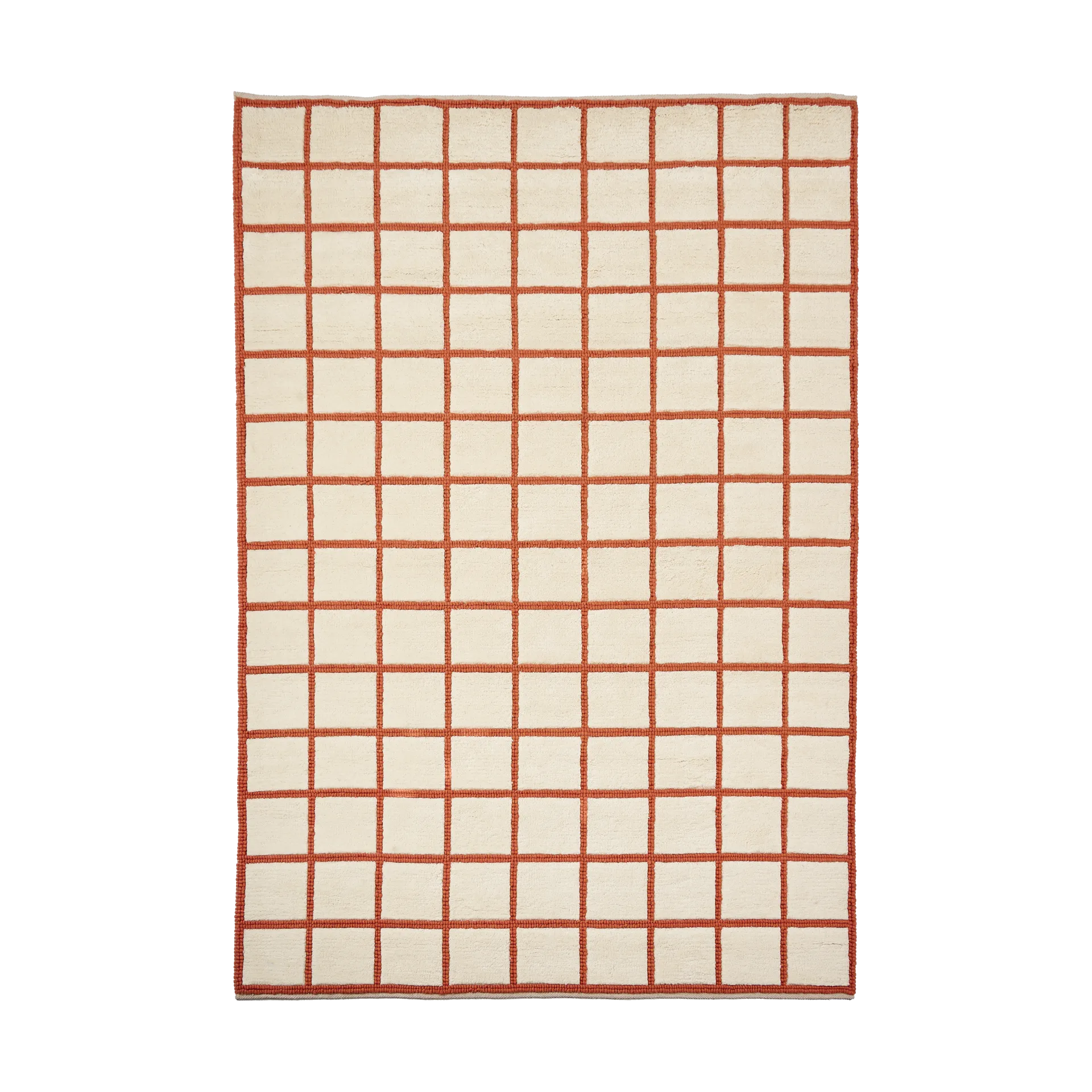 Pasture wool rug natural white/rust, 200x300 cm Scandi Living