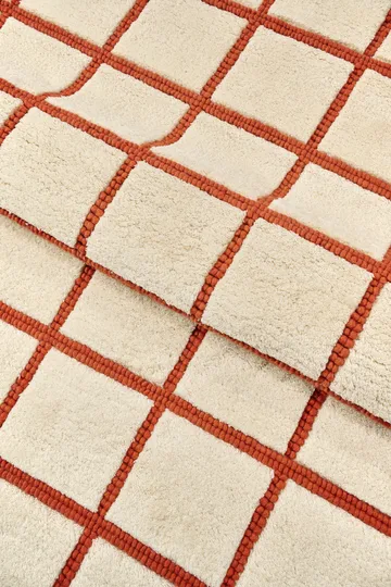 Pasture wool rug natural white/rust - 200x300 cm - Scandi Living