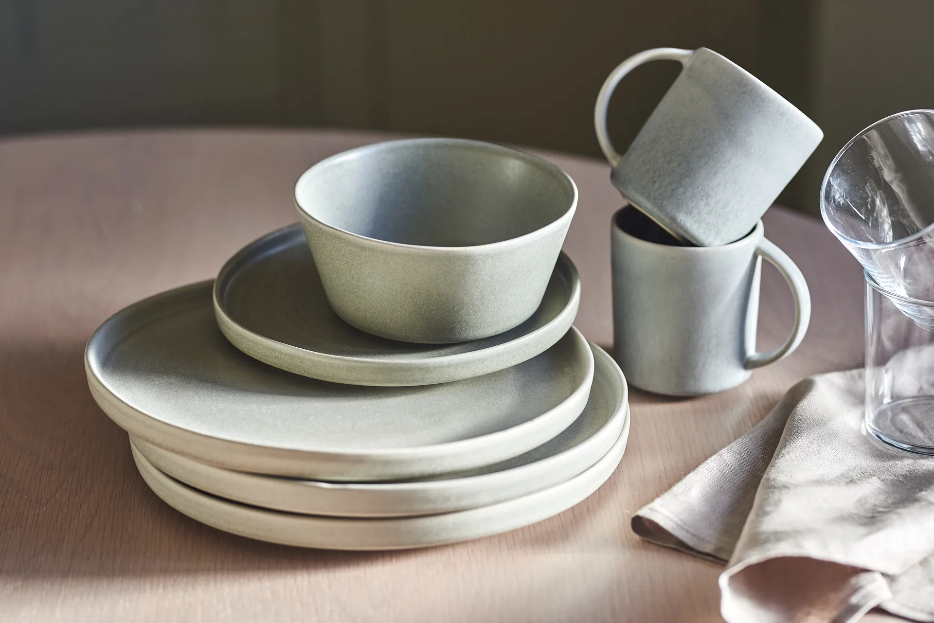 Sandsbro dinner plate light grey, Ø26 cm, 6-pack,  Scandi Living