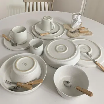 Sandsbro small plate offwhite, Ø20 cm, 6-pack - Scandi Living