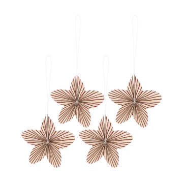Twinkle Christmas tree ornaments 4-pack - Red striped - Scandi Living