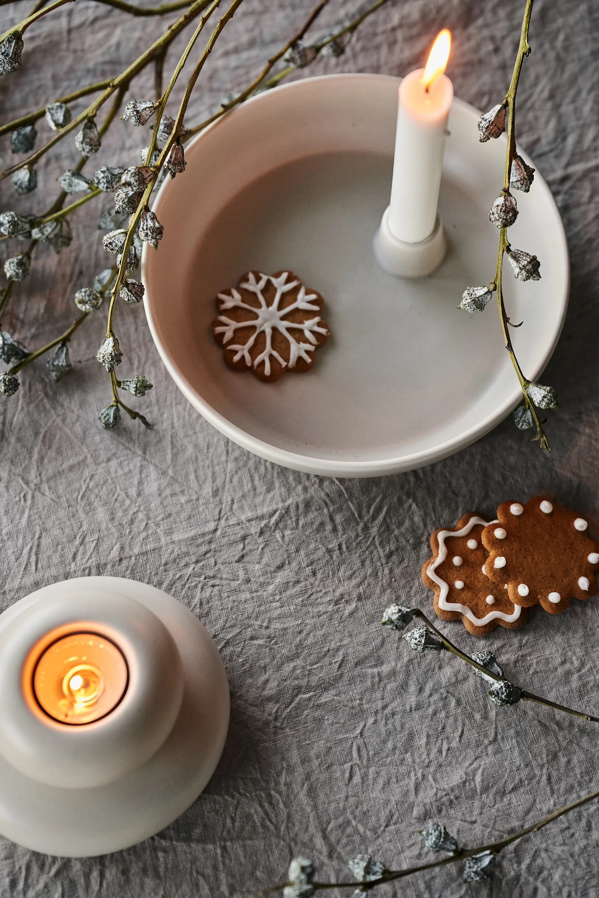 Valley candle sticks Ø21 cm, Beige Scandi Living
