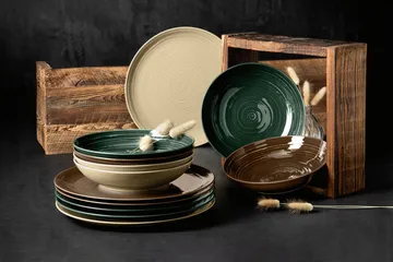 Terra deep plate Ø21.2 cm 6-pack - Earth brown - Seltmann Weiden