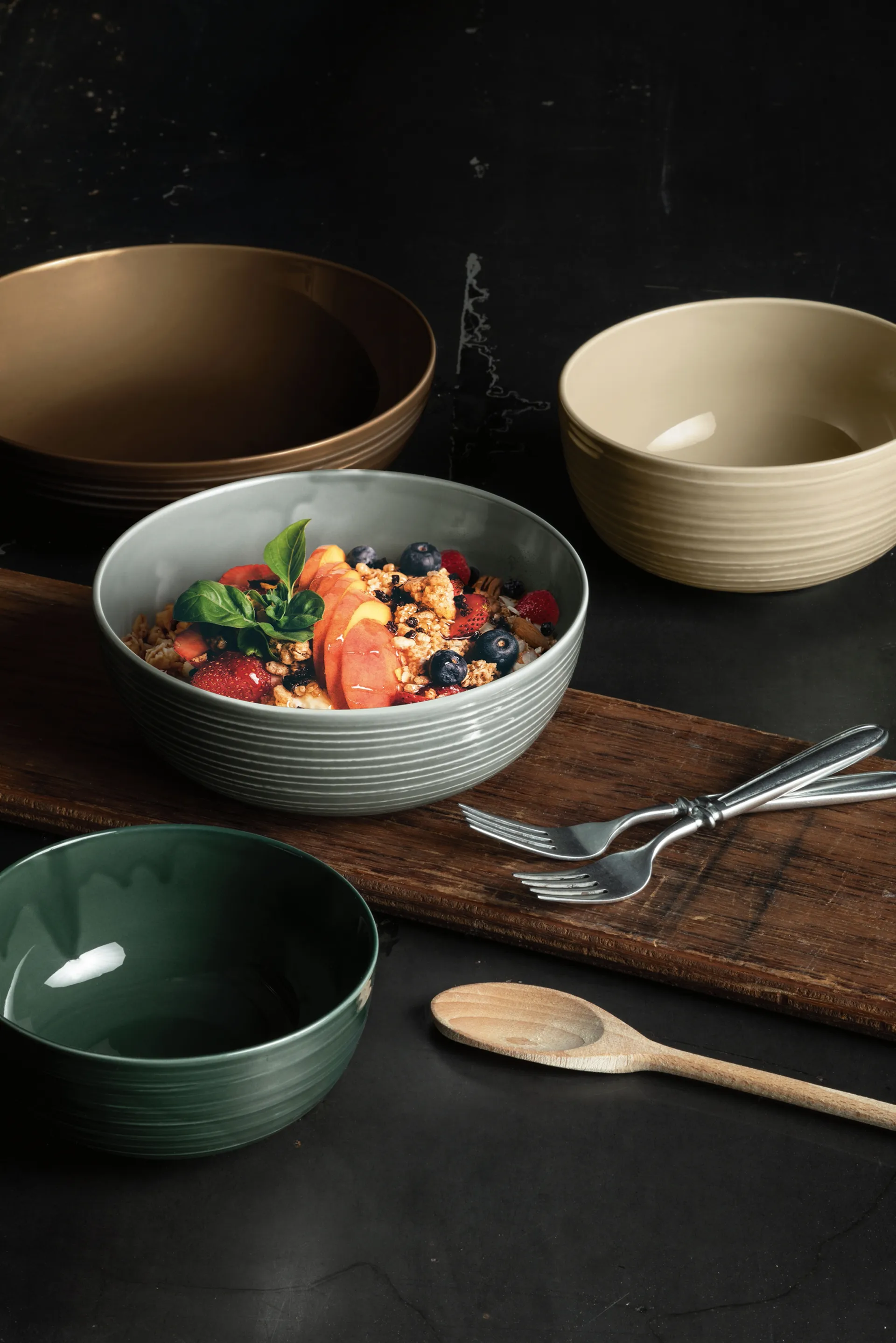 Terra deep plate Ø21.2 cm 6-pack, Earth brown Seltmann Weiden
