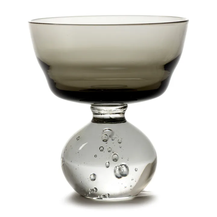 Eternal snow stem glass M 9.2 cm - Smoky grey - Serax