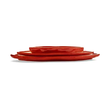 Les Objets Mouleversants tray M - Red-white - Serax
