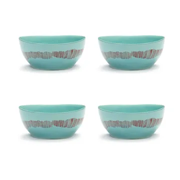 Ottolenghi Feast bowl S Ø15 cm 4-pack - Azure stripes-red - Serax